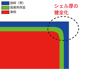 シェル厚の健全化