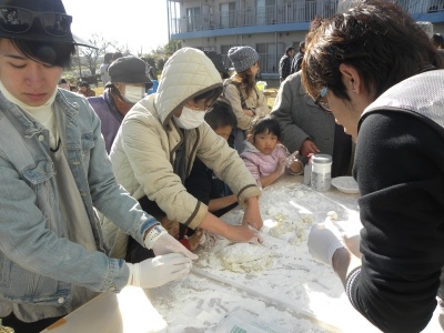 君津寮自治会主催　年末餅つき大会