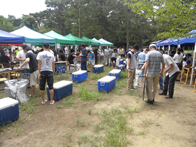 地引網を楽しんで250人の仲間とBBQ