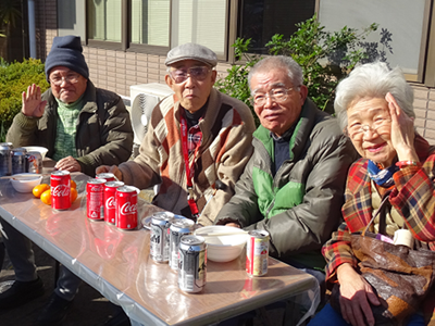 千葉事業部 大人気のぜんざい・おでん・豚汁で寒さも吹き飛ぶもちつき大会