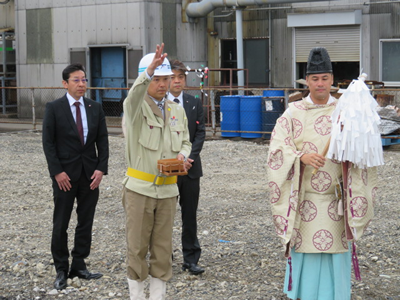 ~小倉第二工場で2棟の地鎮祭~新厚生棟・新事務所棟の工事スタート!