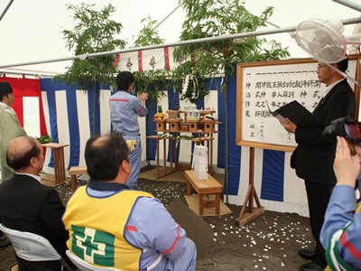 君津寮地鎮祭　寮増築で求人・雇用の環境変化に素早く対応