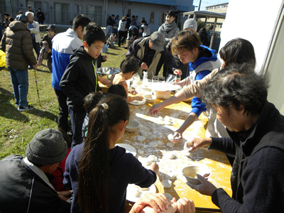 君津寮　餅つき大会