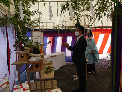 平和物流　倉庫棟・事務所棟　地鎮祭