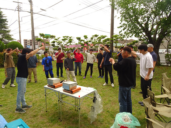 辰巳寮でBBQ！