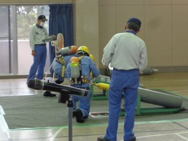 千葉事業部/AGC千葉工場　空気呼吸器装着競技会で準優勝